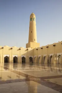 Qatari Prints: Qatar, Doha, Mohammed bin Abdulwahhab Mosque - The State Mosque of Qatar