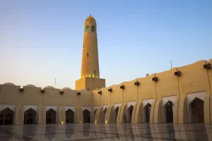 Qatari Prints: Qatar, Doha, Mohammed bin Abdulwahhab Mosque - The State Mosque of Qatar