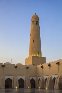 Qatari Prints: Qatar, Doha, Mohammed bin Abdulwahhab Mosque - The State Mosque of Qatar