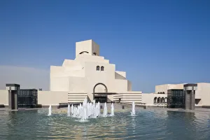 Qatar, Doha, The Museum of Islamic Art, designed by I. M. Pei, exterior