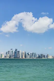 West Bay Prints: Qatar, Doha, new skyline of the West Bay central financial district of Doha