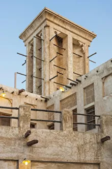 Images Dated 21st March 2016: Qatar, Doha, Souq Waqif, redeveloped bazaar area, building detail
