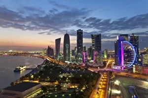 Images Dated 23rd May 2013: Qatar, Middle East, Arabian Peninsula, Doha, new skyline of the West Bay central financial