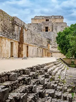 Uxmal Prints: Quadrangle of the Nuns and Pyramid of the Fortune-teller or Pyramid of the Magician