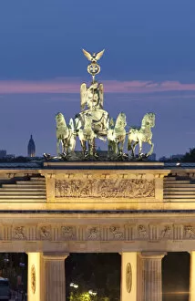 Images Dated 18th July 2011: Quadriga statue on top of the Brandenburg Gate, Berlin, Germany
