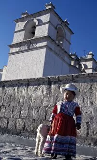 Church Tower Gallery: Quechua child and lamb