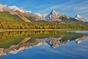 Maligne Lake Prints: Queen Elizabeth Ranges reflected in Maligne Lake, Jasper National Park, Alberta, Canada
