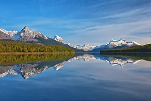 Q2 2023 Prints: Queen Elizabeth Ranges reflected in Maligne Lake, Jasper National Park, Alberta, Canada