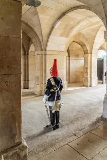 Uniforms Prints: Queens Guard at Horse Guards parade, London, England, UK