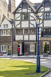 Queens guards and The QueenaA┬ÇA┬Ös House, Tower of London, UNESCO World Heritage site