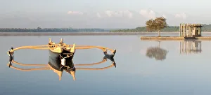 Deserted Gallery: Quiet morning on lake Azur, Les Landes, France