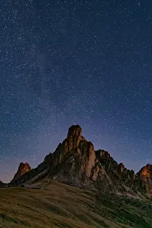 Ra Gusela Prints: Ra Gusela Under the Stars, Passo Giau, Cortina, Belluno Province, Dolomites, Italy