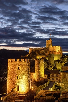 Georgia Prints: Rabati Castle at night, Akhaltsikhe, Meskheti, Samtskhe-Javakheti, Georgia