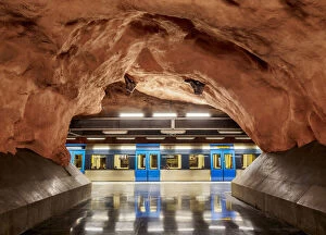 Images Dated 1st February 2022: Radhuset metro station, Stockholm, Stockholm County, Sweden