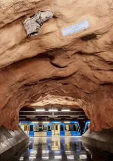 Images Dated 1st February 2022: Radhuset metro station, Stockholm, Stockholm County, Sweden