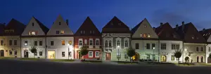 Stores Prints: Radnicne Square at dusk, Bardejov (UNESCO World Heritage Site), Presov Region, Slovakia