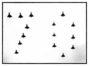 Images Dated 4th January 2023: RAF Typhoons flying in 70 formation during the Queens Platinum Jubilee Flypast 2022, London, England