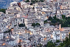 Ragusa Ibla at dusk, Sicily, Italy