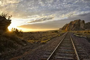 Images Dated 6th June 2014: Railroad Tracks, Cerrillos, New Mexico, USA