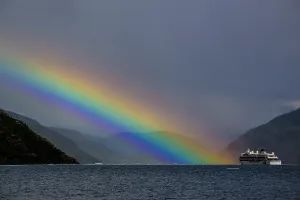 Rainbow Prints: Rainbow in the Garibaldi fjord