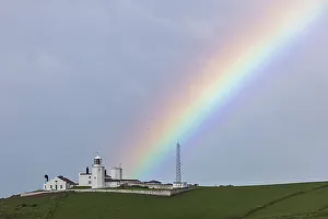 April Prints: Rainbow over Lizard Point Lighthouse on the Lizard Peninsula