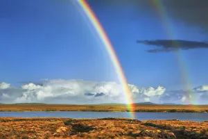 Rainbow Prints: Rainbow over the moors of Lewis - United Kingdom, Scotland, Outer Hebrides, Lewis