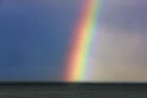 Southland Prints: Rainbow over ocean - New Zealand, South Island, Southland, Slope Point