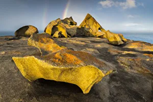 South Australia Prints: Rainbow over Remarkable Rocks, Flinders Chase National, Kangaroo Island, South Australia