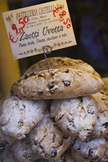 Raisin biscuits in a Pasticceria, Venice, Italy