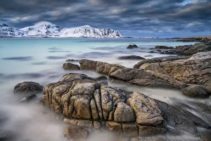 Turquiose Prints: Ramberg Beach, Lofoten Islands, Norway