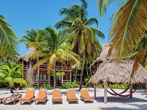 Deckchair Prints: Ramons Village Resort, San Pedro Town, Ambergris Caye, Belize District, Belize