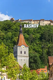 Siebenburgen Prints: Rasnov with Rasnov castle, Transylvania, Romania