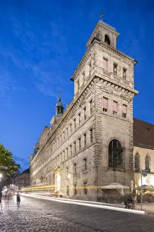 Images Dated 11th October 2018: Rathaus (Town Hall) at dusk, Nuremberg, Bavaria, Germany