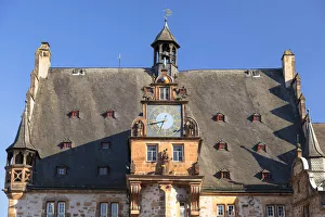 Traditional Building Prints: Rathaus (Town Hall), Marburg, Hesse, Germany