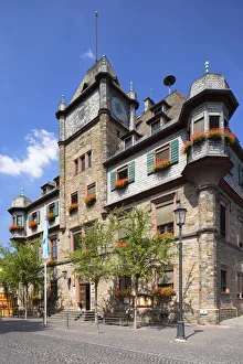 Marktplatz Prints: Rathaus (Town Hall), Oberwesel, Rhineland-Palatinate, Germany
