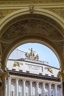 Opera House Prints: The Real Teatro di San Carlo, Naples, Campania, Italy