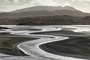 Tidal Prints: Receding tide at Luskentyre (Traigh Losgaintir)