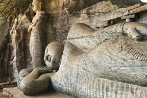 Images Dated 18th July 2016: Reclining Buddha, Gal Vihara, Polonnaruwa, UNESCO World Heritage Site, North Central