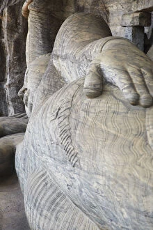 Images Dated 22nd May 2012: Reclining Buddha statue, Gal Vihara, Polonnaruwa (UNESCO World Heritage Site), North