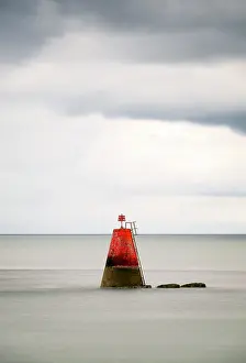 Penmon Point Prints: Red beacon at Penmon point, Anglesey, Wales