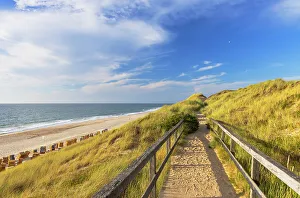 Deckchairs Prints: Red Cliffs beach (Rotes Kliff), Kampen, Sylt, Schleswig Holstein, Germany