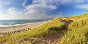 Deckchairs Prints: Red Cliffs beach (Rotes Kliff), Kampen, Sylt, Schleswig Holstein, Germany