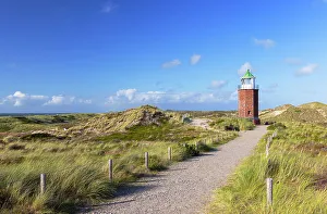Kampen Prints: Red Cliffs (Rotes Kliff) lighthouse, Kampen, Sylt, Schleswig Holstein, Germany
