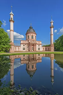 Red mosque at the garden of Schwetzingen castle, Schwetzingen, Baden-WAA┬╝rttemberg