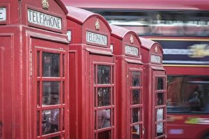 Phone Box Collection: Red phone boxes, London, England, UK