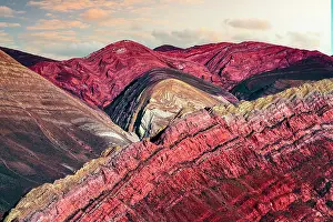 Jujuy Prints: Red rock strata, Serrania de Hornocal, Humahuaca, Jujuy, Argentina