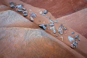 Rock Formations Collection: Detail of red rock in White Domes Slot Canyon, Valley of Fire State Park, Nevada