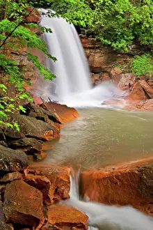Canaan Valley Prints: Red rocks at Douglas Falls, Thomas, West Virginia, USA