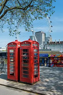 Q2 2023 Prints: Red telephone box, Embankment, London, England, UK