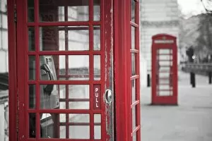 Images Dated 20th April 2016: Red telephone boxes, Whitehall, London, England, UK